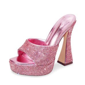 “Brats” Pink Chunky Heel